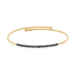 Pulsera Semirríga Oro Negro y Oro Amarillo