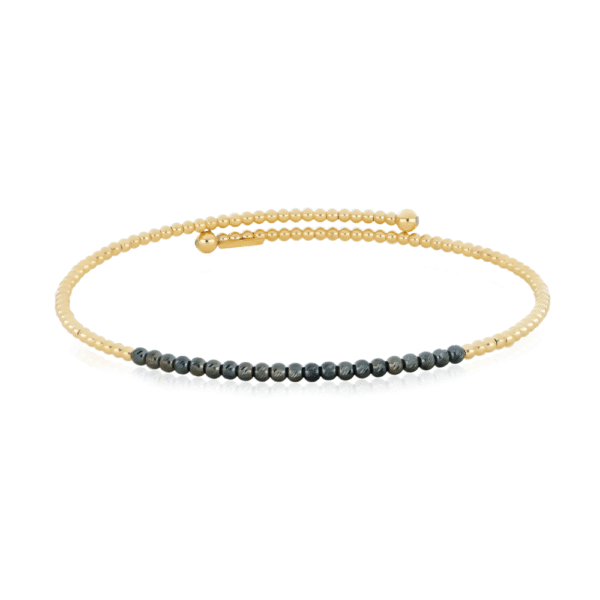 Pulsera Semirríga Oro Negro y Oro Amarillo
